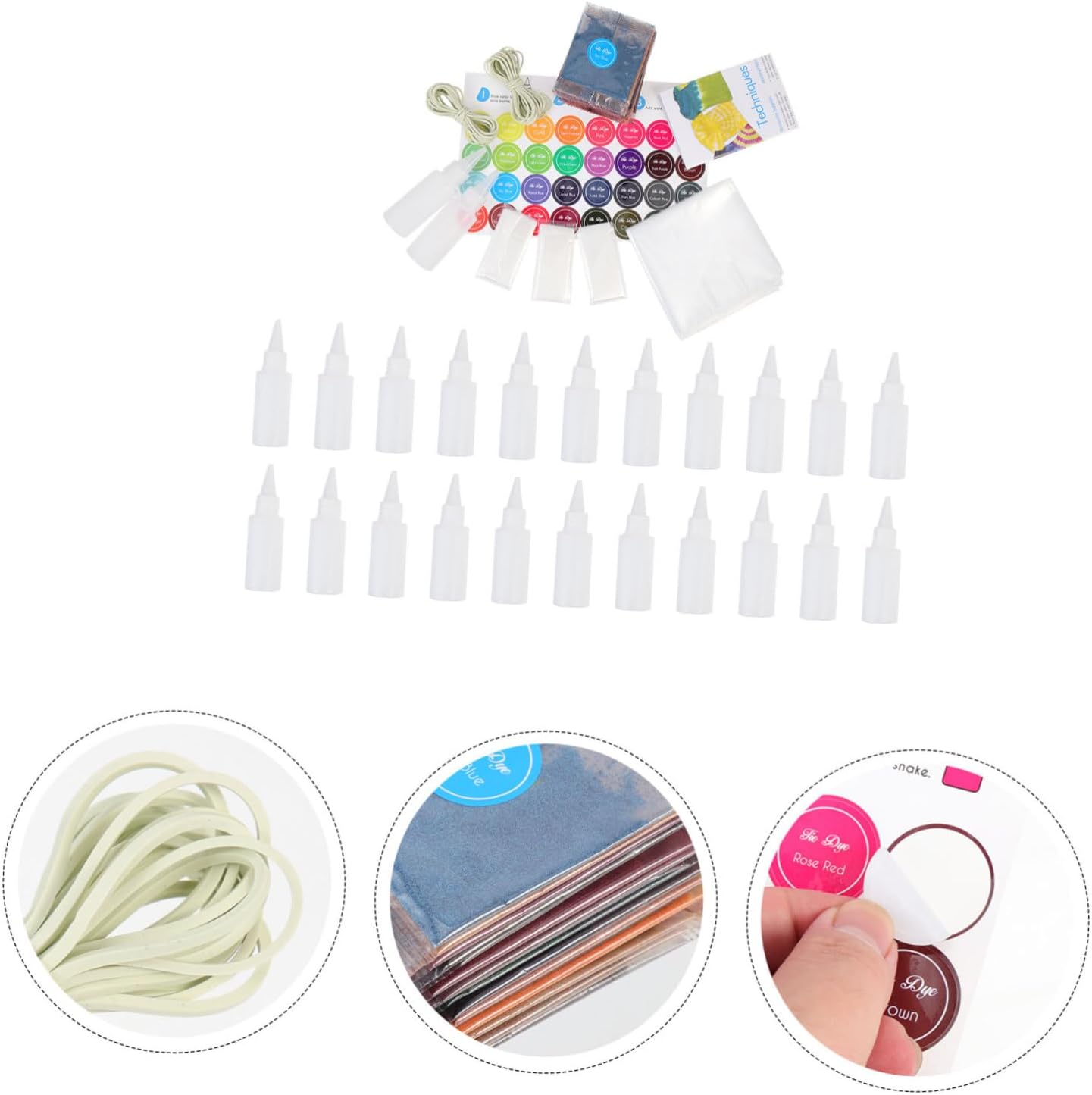 Tie Dye Powder Set 24 Colors Fabric Dye Kit 30ml Pack for and Adults Summer Workshop Creative Party Supplies Halloween Craft