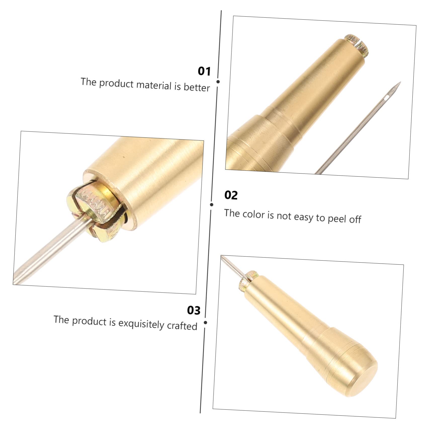 EXCEART 3sets Sewing Awls Leather Repair Tools Crochet Prickers Shoes Repair Kit Boot Sole Replacement Tool 2pcs*3