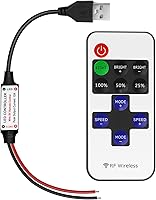 Vista 9 de Mini control remoto inalámbrico RF para luces de tira LED de un solo color 3528 5050, control remoto inalámbrico con conector, atenuador de luz