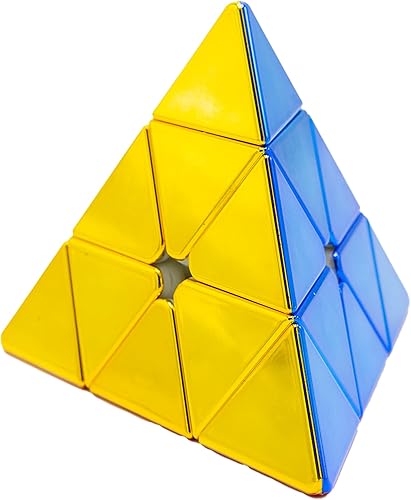 iYallow ShengShou Pyraminx - Cubo mágico no magnético sin adhesivo pyraminx Speed Cube Puzzle Toy Toy Gift para niños y adultos