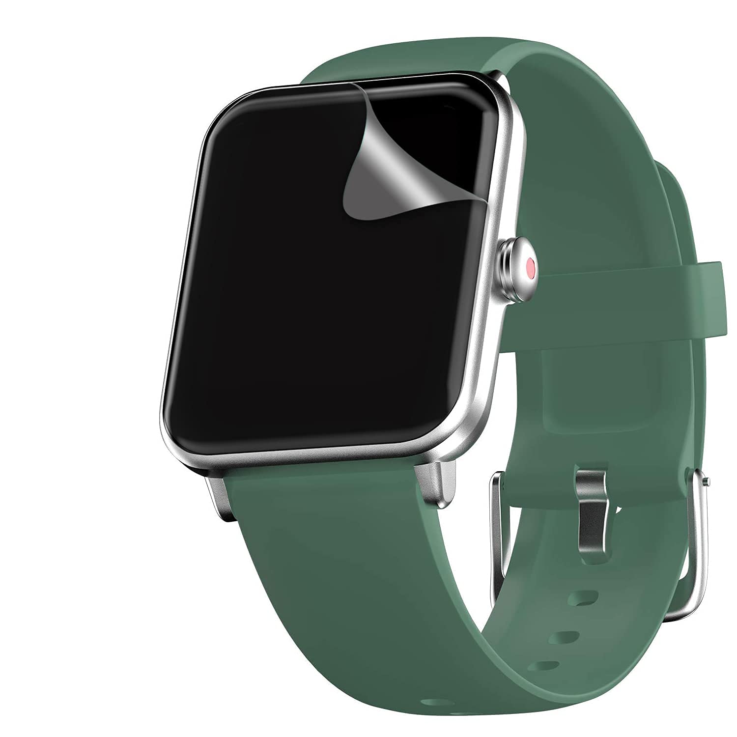 FCS Ultrathin 0.125 mm Edge to Edge Full Screen Coverage Flexible Watch Screen Protector Membrane for Noise Colorfit Pro 3 (Clear, 5)