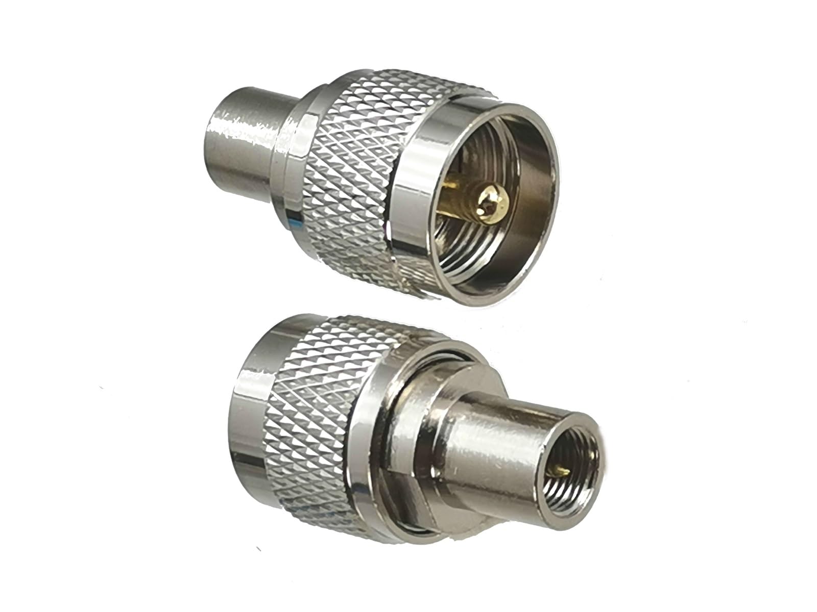 FonFou 2pcs Connector Adapter UHF PL259 Male Plug To FME Male Plug RF Coaxial Converter Straight