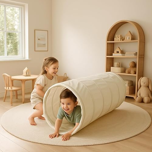 Miniatura 7 de Lyla & Sage Play Co - Túnel de juego para niños - Túnel de gateo desplegable de 6 pies para bebés pequeños - Juguete de túnel plegable regalo para