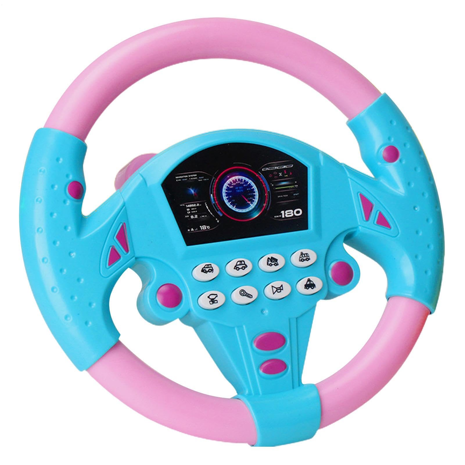 Juguete De Volante para Niños, Volante De Simulación Juguete con Luce Y Sonido, Rotación Controlador Portátil Simulado Vol-Ante Juguetes, para Niños Y Niñas