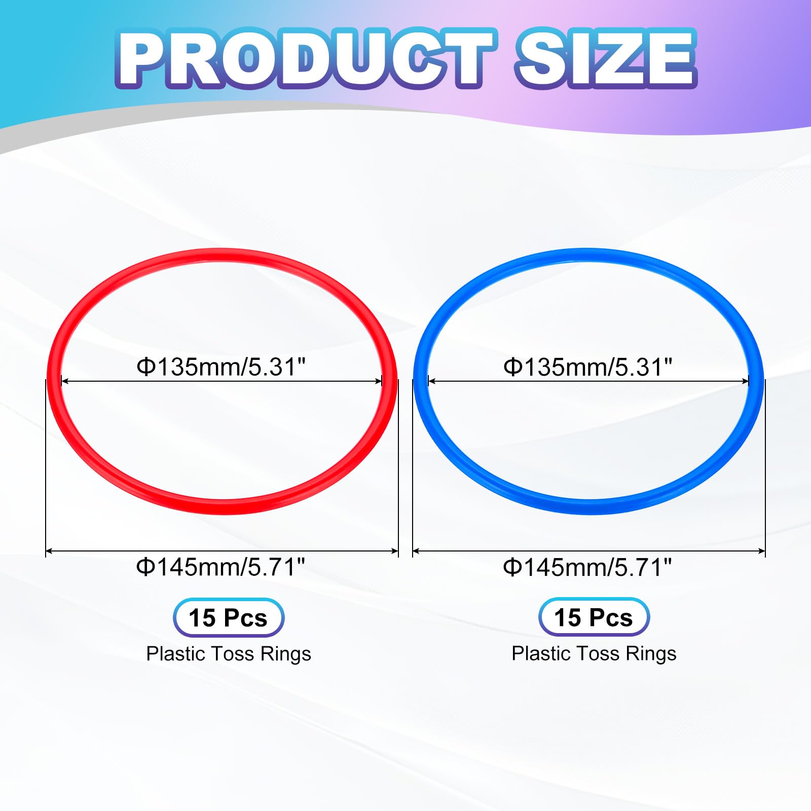PATIKIL Plastic Toss Ring 5.31 Inch - Image 2