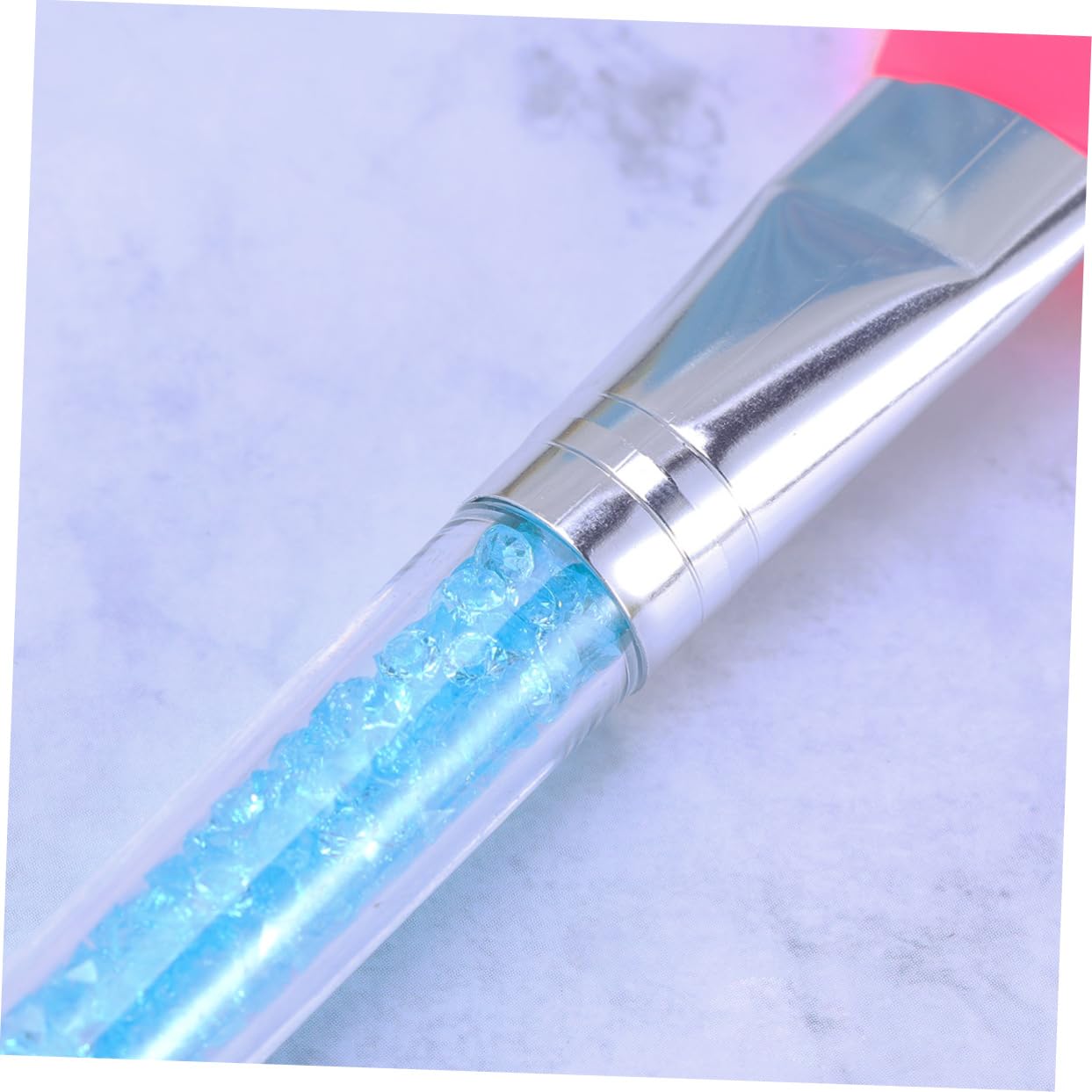 OSOLADY Silicone Face Mask Brush Rhinestone Handle Blue for Face Mask Skincare Women's Cosmetic Tool