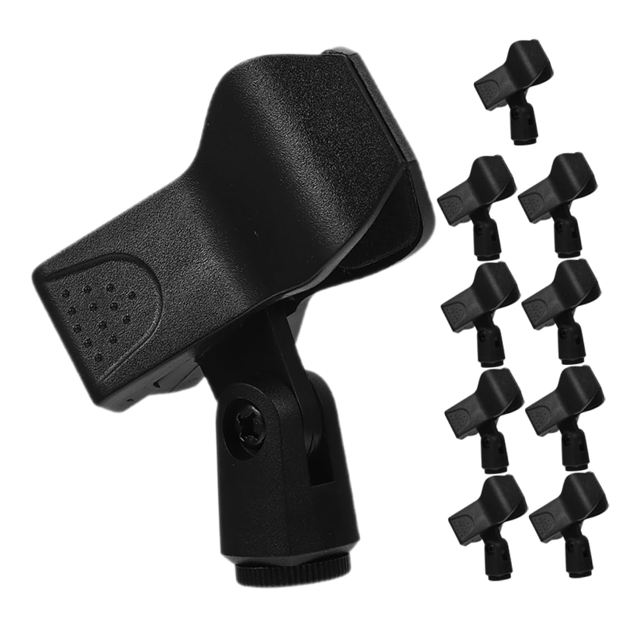 Mikikit 10pcs Durable Microphone and Earphone Cable Clips for Secure Grip Travel Friendly Design for Outdoor Streaming and Professional Use