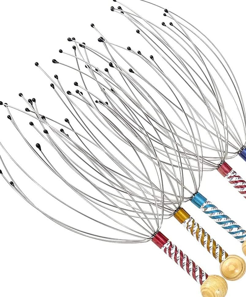 KTU Scalp Massagers, Handheld Head Massage Tingler, Scratcher for Deep Relaxation, Hair Stimulation and Stress Relief ( PACK OF1 )