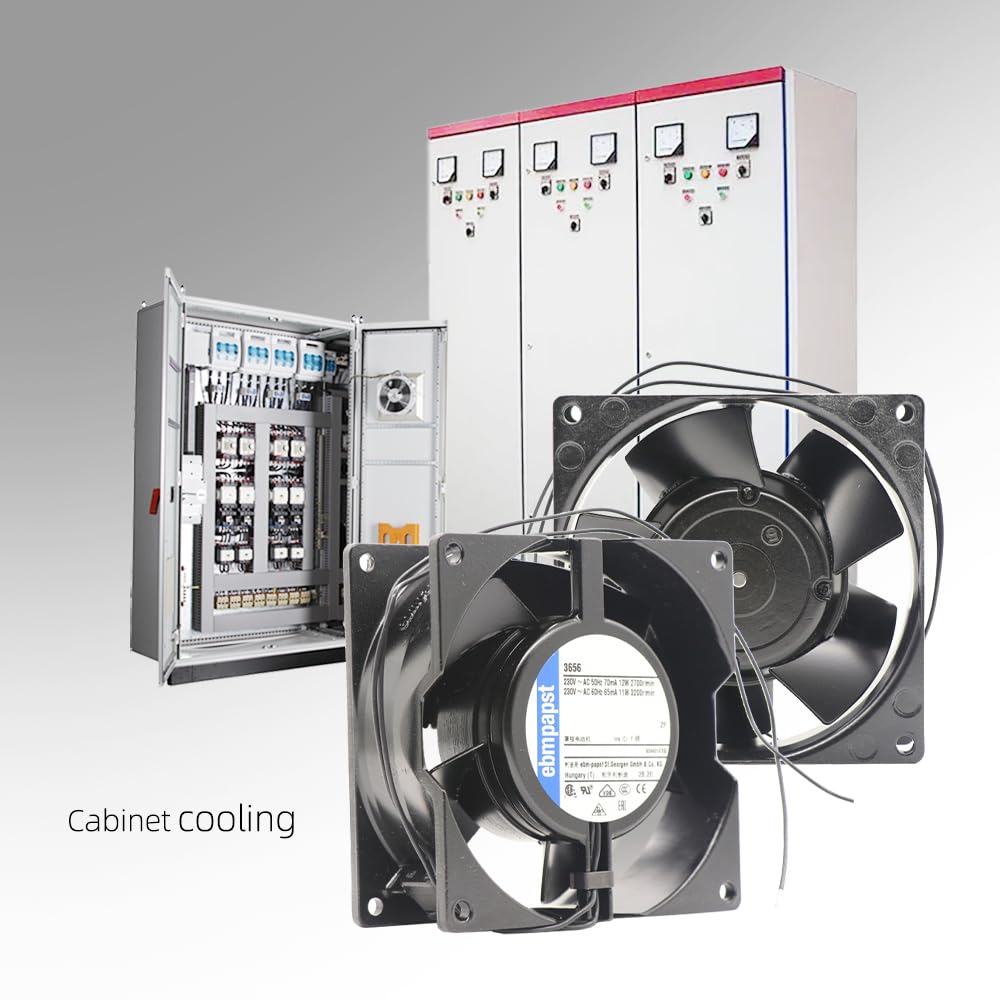 3656 Modèle AC Ventilateur axial pour EBM Papst, 92 x 92 x 38 mm, 230 VAC, 75 m³/h, 2700 tr/min, compact axial pour machine à graver, armoire à châssis