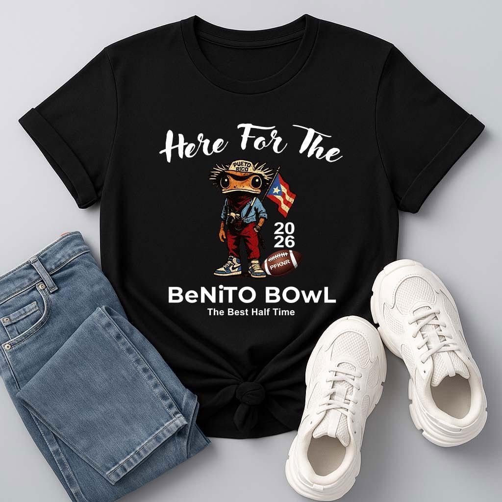 Here for The Benito Bowl Shirt Puerto Rican Football Tee Halftime Crewneck Hispanic Pride Gift Multi - Image 6