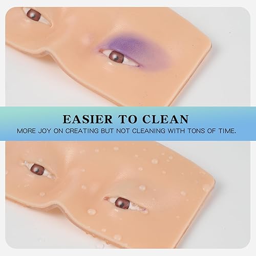 Miniatura 4 de Bueuo - Tabla de práctica de maquillaje, 1 tablero de práctica de maquillaje, almohadilla realista 3D con brochas de maquillaje para artistas