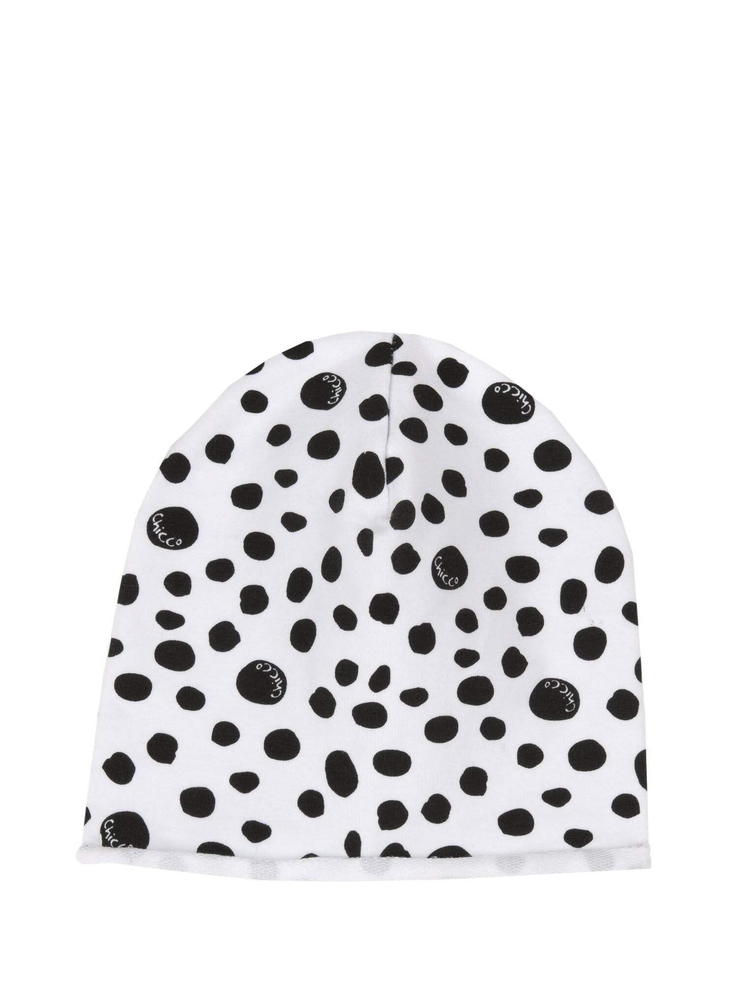Unisex Bebek Şapka, Siyah/Beyaz, 1-3 Ay
