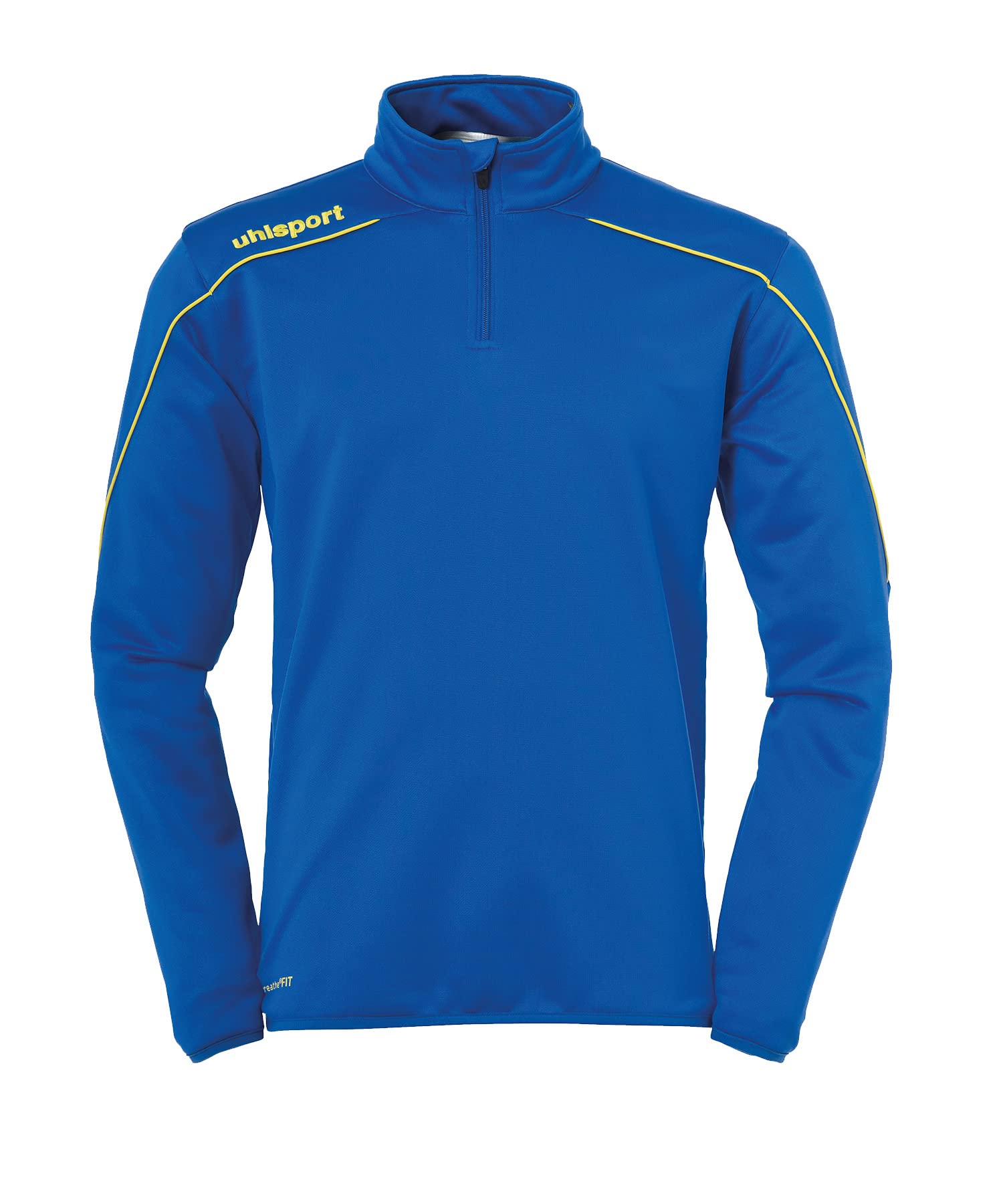 Uhlsport Stream 22 1/4 Zip Top - Azure Blue/Lime Yellow, Size 164