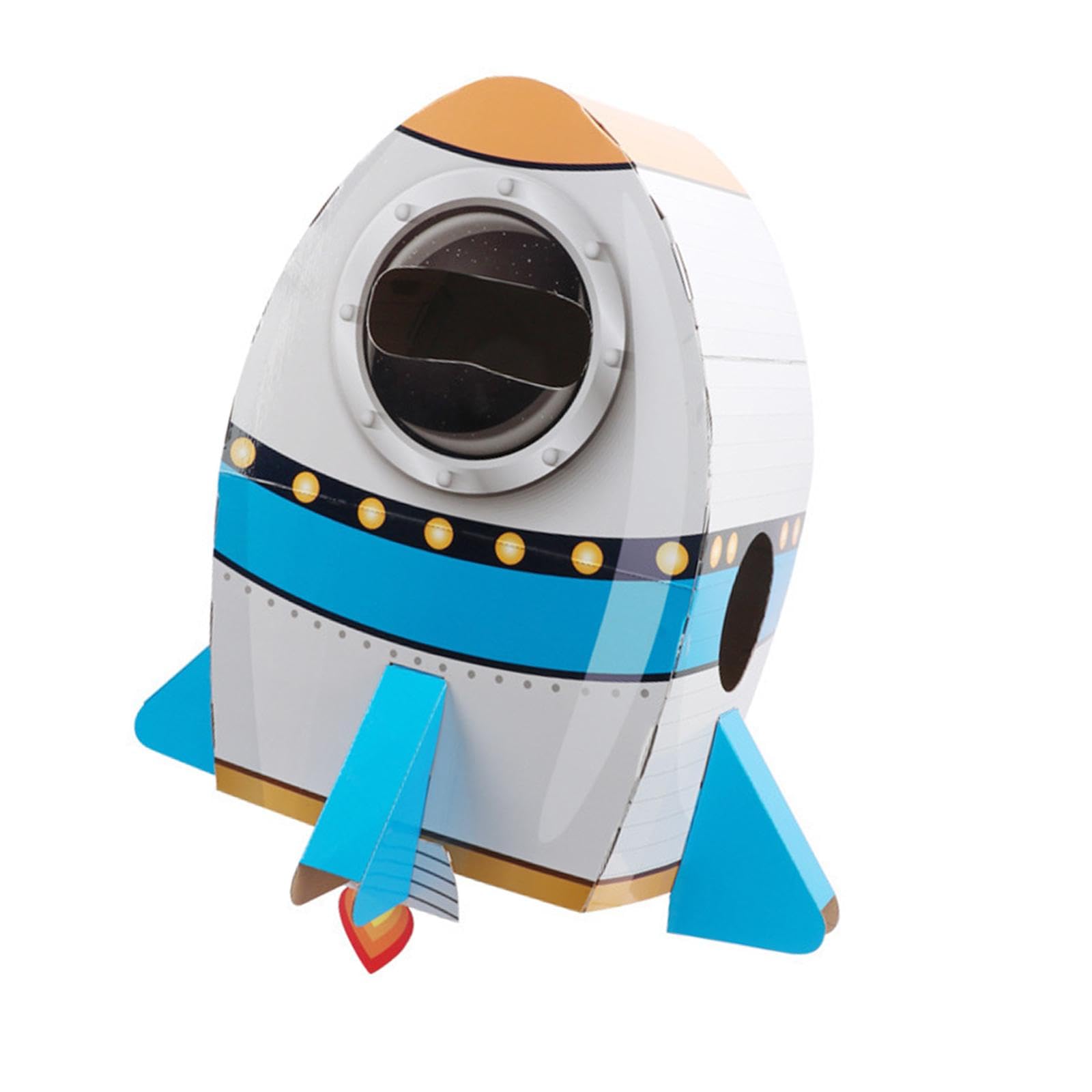 Vaisseau Spatial en Carton pour Enfants, Ensemble de Costumes et Fond Photo, Fusée