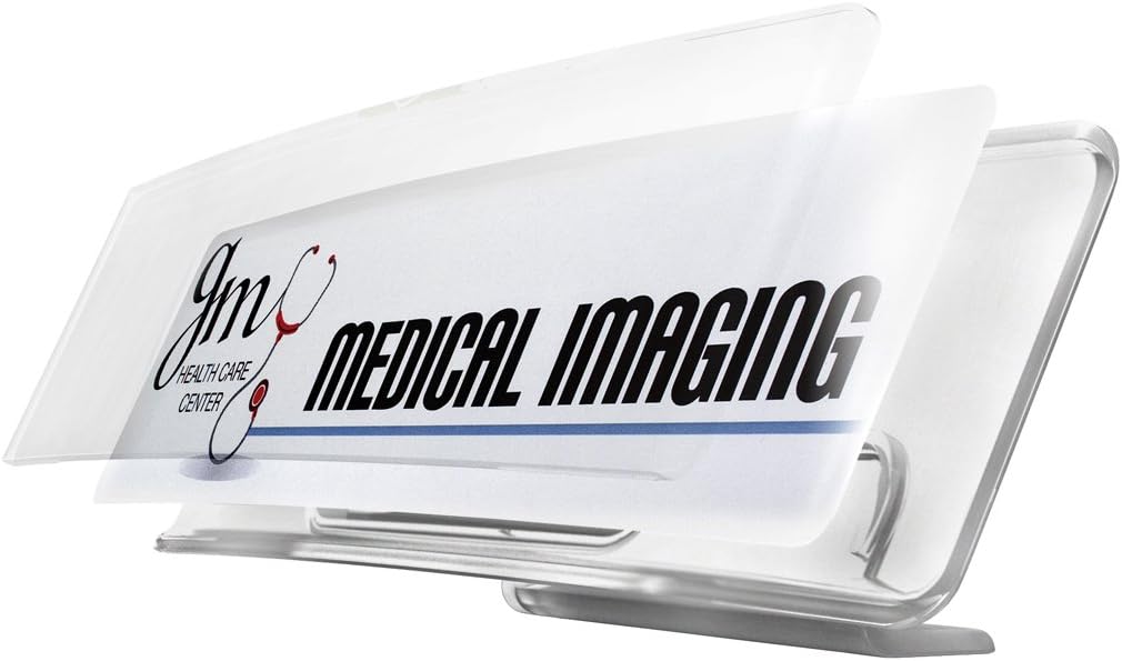 The Mighty Badge Name Badge Starter Kit for Laser Printers, Langauge Collection, 1.50" X 2.75" Gold Name Badges, 10/pack