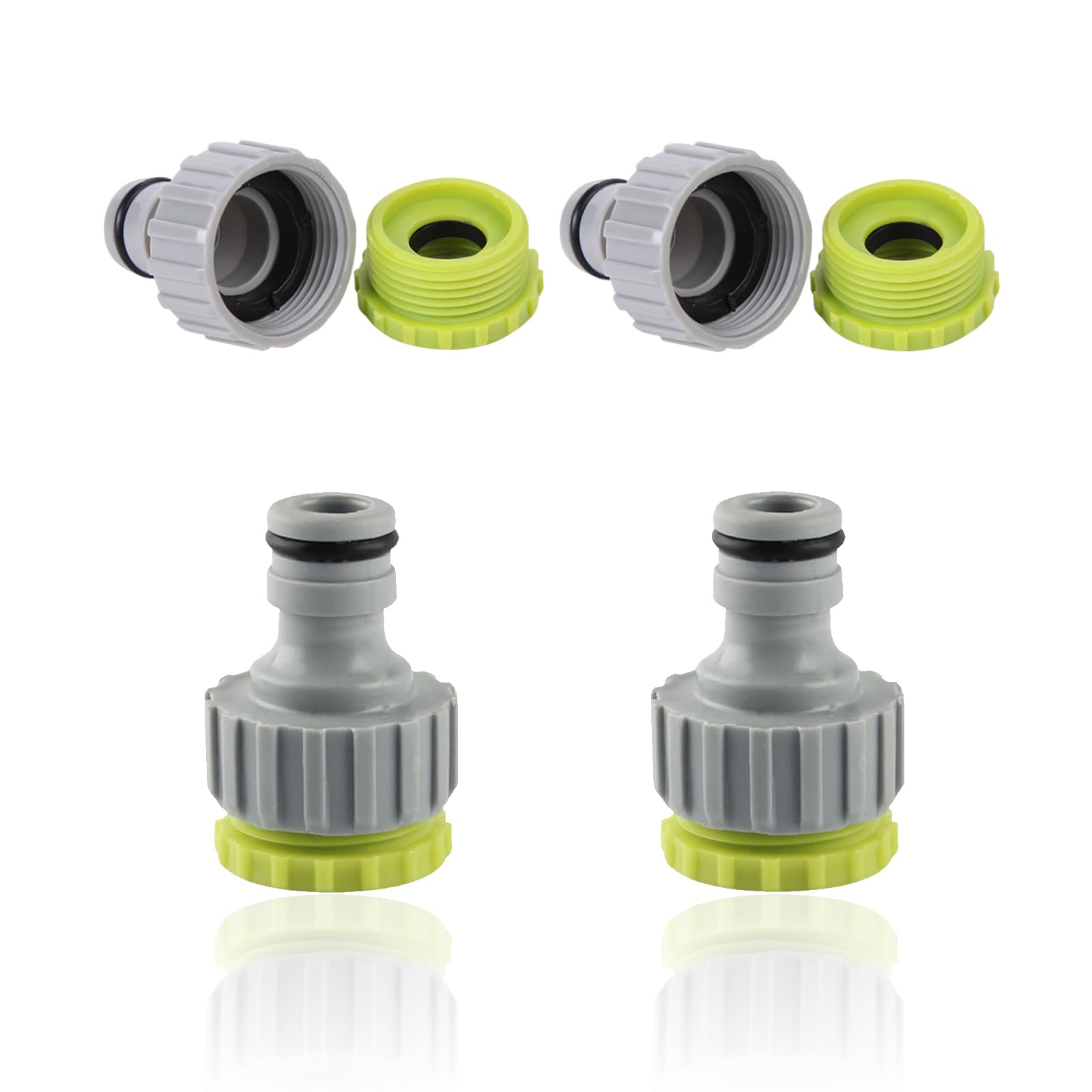 Amig Adattatore Per Rubinetto E Tubo - Riduttore 3/4 E 1 - Collegamento Rapido - Resistente Gelo E UVA