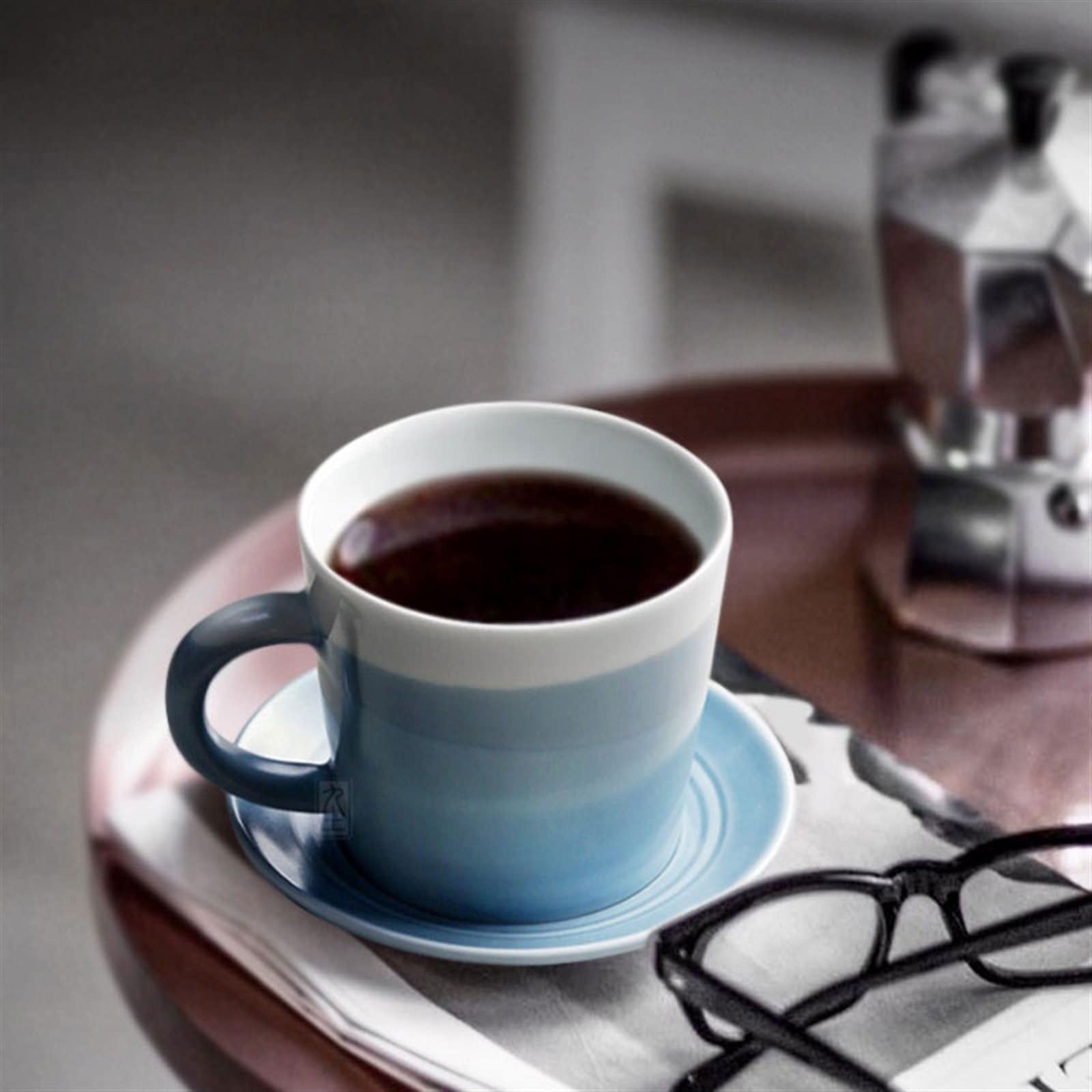 Wasserbecher Einfache Kaffeetasse aus Keramik mit Untertasse, handgefertigte Retro-Tasse, Haushalt, Nachmittagstee, Paartasse, Büro, Wassertasse Lsolierter Becher(D)