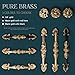 CcHhyyt 2 Pack 3-3/4” Brass Cabinet Pulls Antique Floral Pattern Cupboard Handle Drawer Pulls Solid Brass Kitchen Hardware Matte Gold Handles for Cabinet Drawer Wardrobe (3-3/4” Hole Center, Gold)