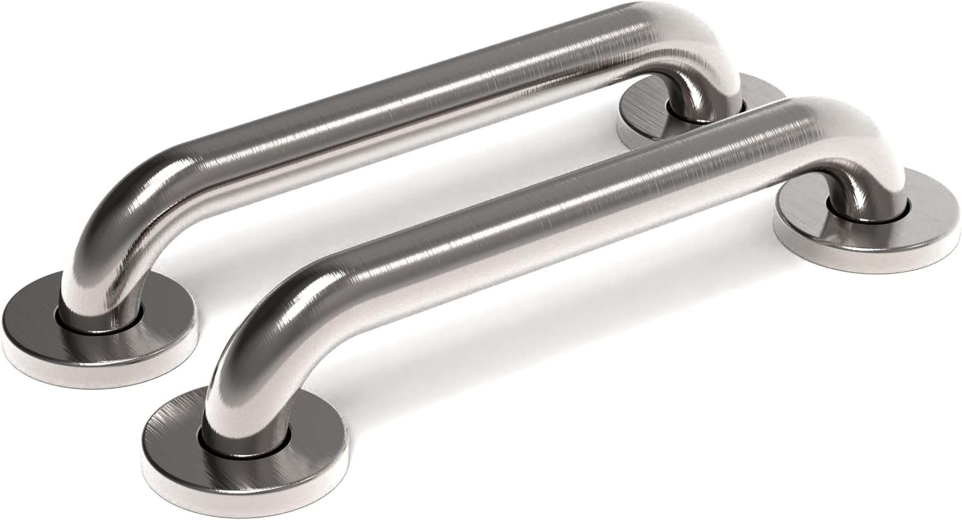 Stainless Steel Bath Safety Grab Bar 2 Pack, ADA Compliant 500lbs Supporting (Brushed Nickel, 12in)
