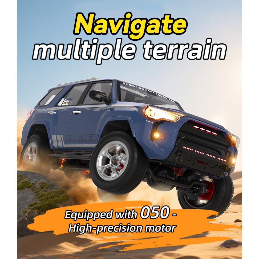 1:18 RC Auto Fahrzeug Mit Rauchgenerator, Vollproportionaler 2,4GHz Ferngesteuertes Auto, Realistischer Beleuchtung Und Soundsystem Für Sammler Modellauto Hobby Modellbau-Blau