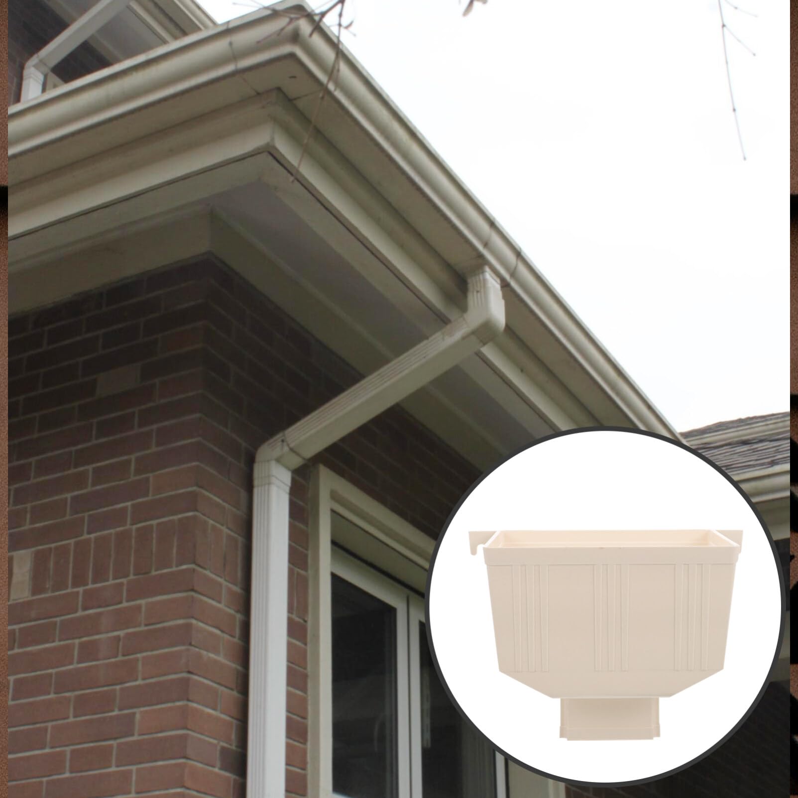 Easy Install Gutter Adapter Connector - Downspout Rainwater Drainage System Fitting