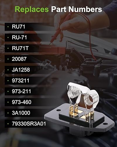 Miniatura 5 de SCITOO Regulador de resistencia del motor del ventilador del ventilador del calentador de aire acondicionado para 1994-2001 para Acura Integra,