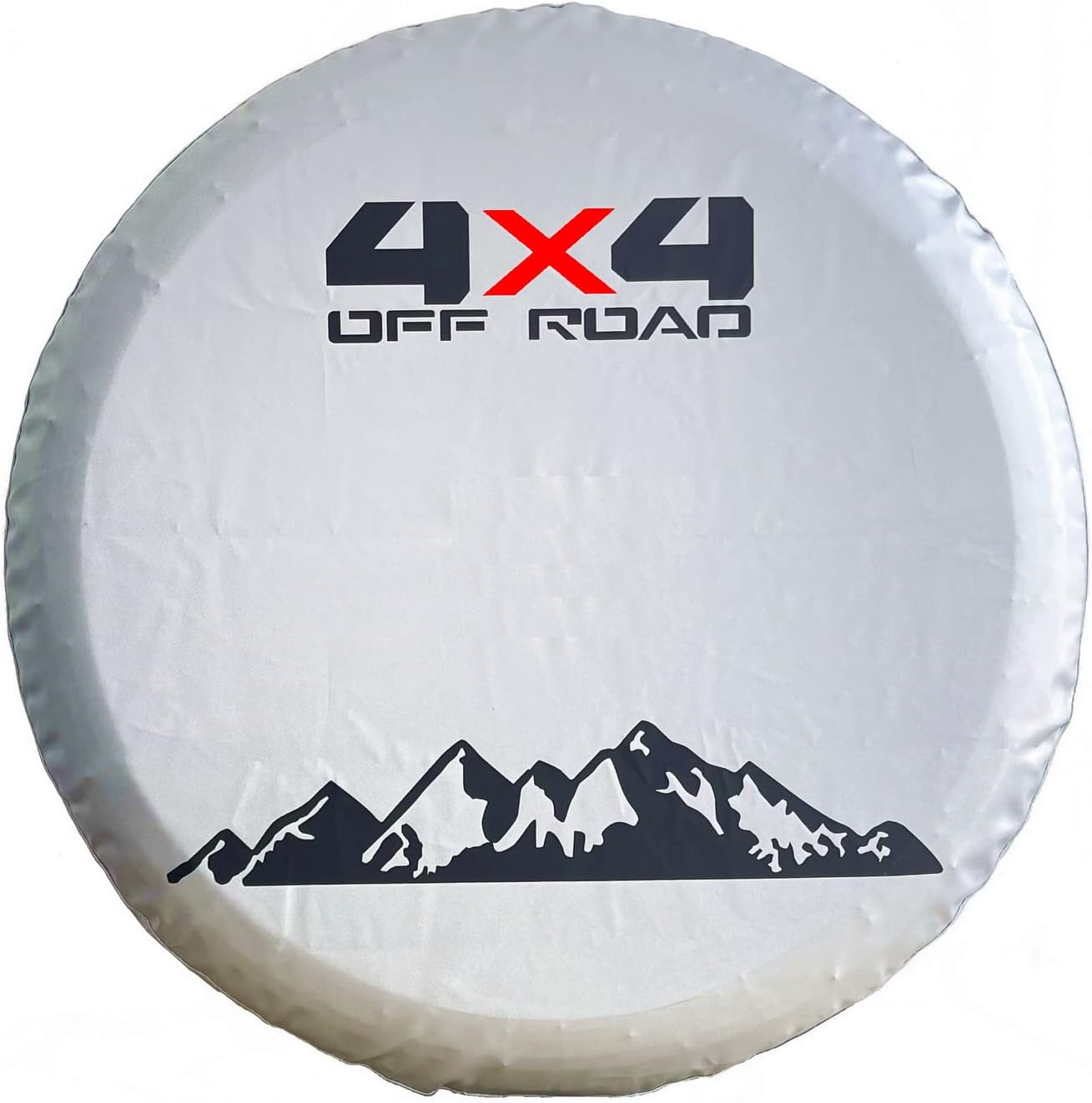 Silver White Spare Tire Cover for Jeep Wrangler, Hummer H3, Ford Bronco