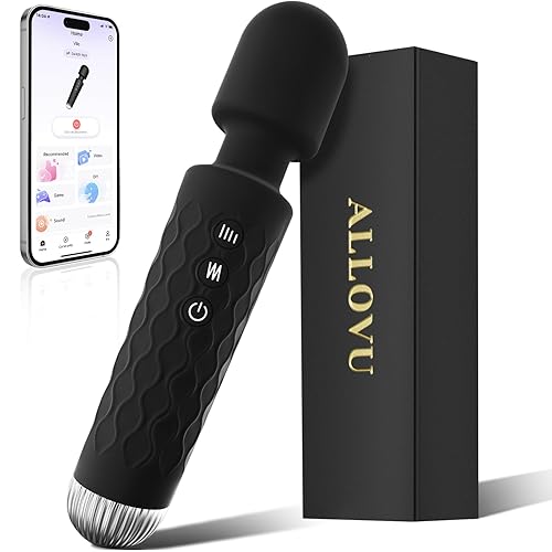 Sex Toys Vibrator Dildo for Women - Allovü Personal Wand Massager Vibrators, USB Rechargeable Vibrating Clitoral Stimulator Sex Toys for Pleasure, 10 Vibration Waterproof Adult Sex Toy for Couples - Black