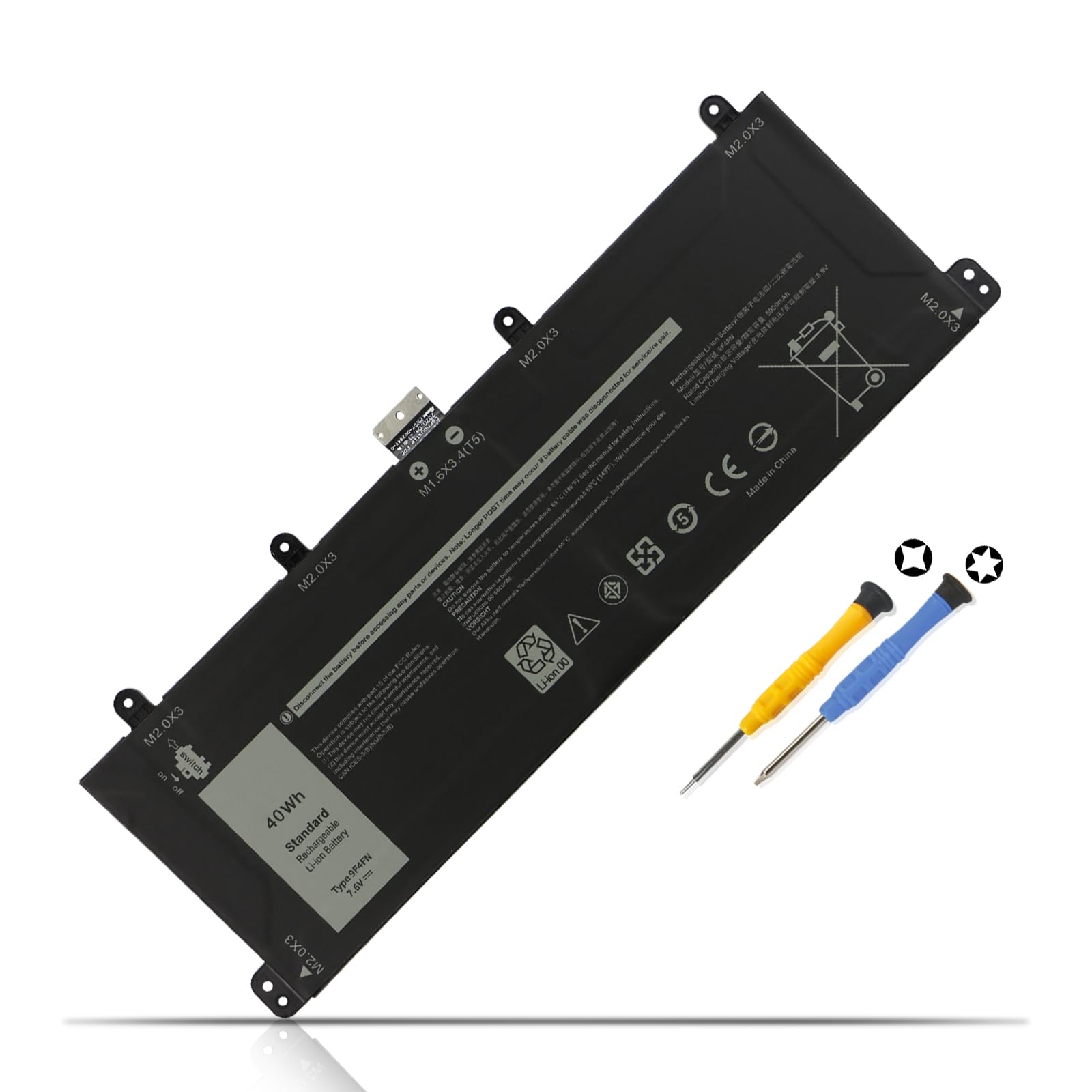 batteria laptop k kyuer 9f4fn per dell latitude 13 7320 e inspiron 14 3420