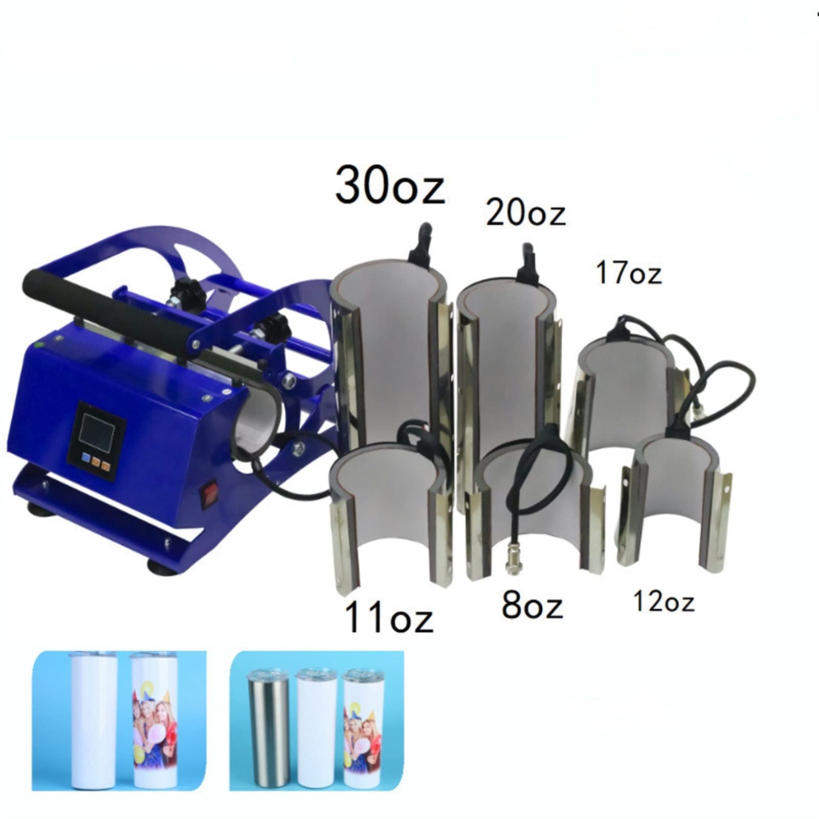 6 W 1 Maszyny Tumbler Drukowanie Transferu Sublimacji Druk Cyfrowy Kubek Press Maszyna do 8oz / 11oz / 12oz / 17oz / 20oz / 30oz Łatwe majsterkowanie
