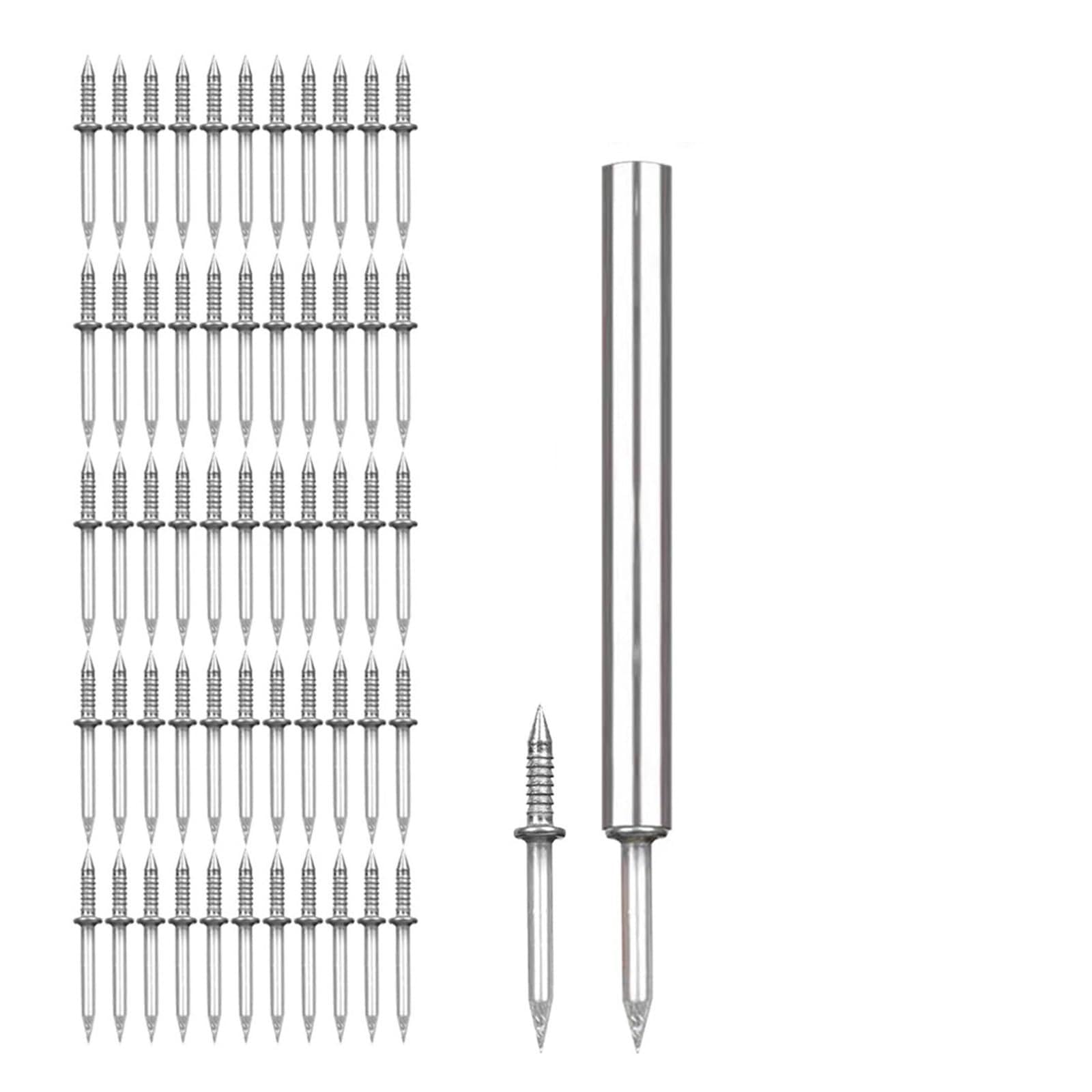 Dyyeuavt One Color 100-10Pcs Cement Nails No Trace Double-Headed Sheep Horn Set Sturdy Rustproof Carbon Steel For Skirting Line(10Pcs)