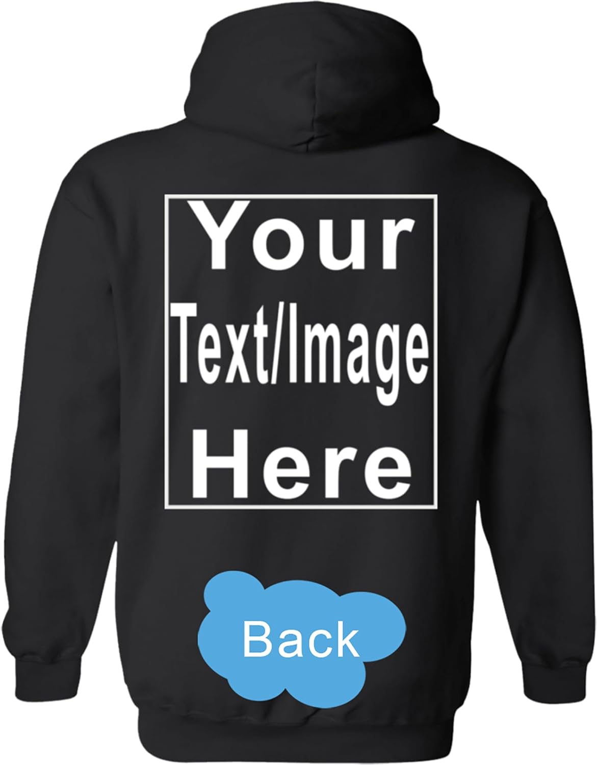 Yeh Gift Personalized Zip Up Hoodies for Men Women. Design Your Own Custom Zip Up Hoodie Front & Back with Own Text & Picture