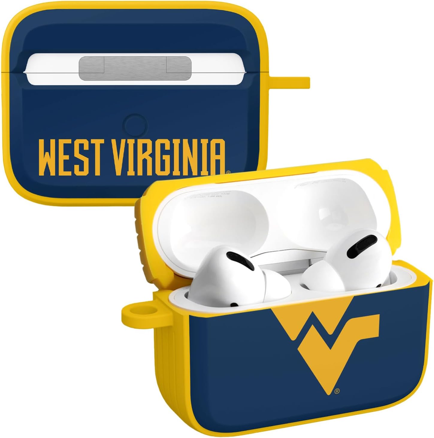 Affinity Bands West Virginia Mountaineers HDX Case Cover Compatible with Apple AirPods Pro 1 & 2 (Classic)