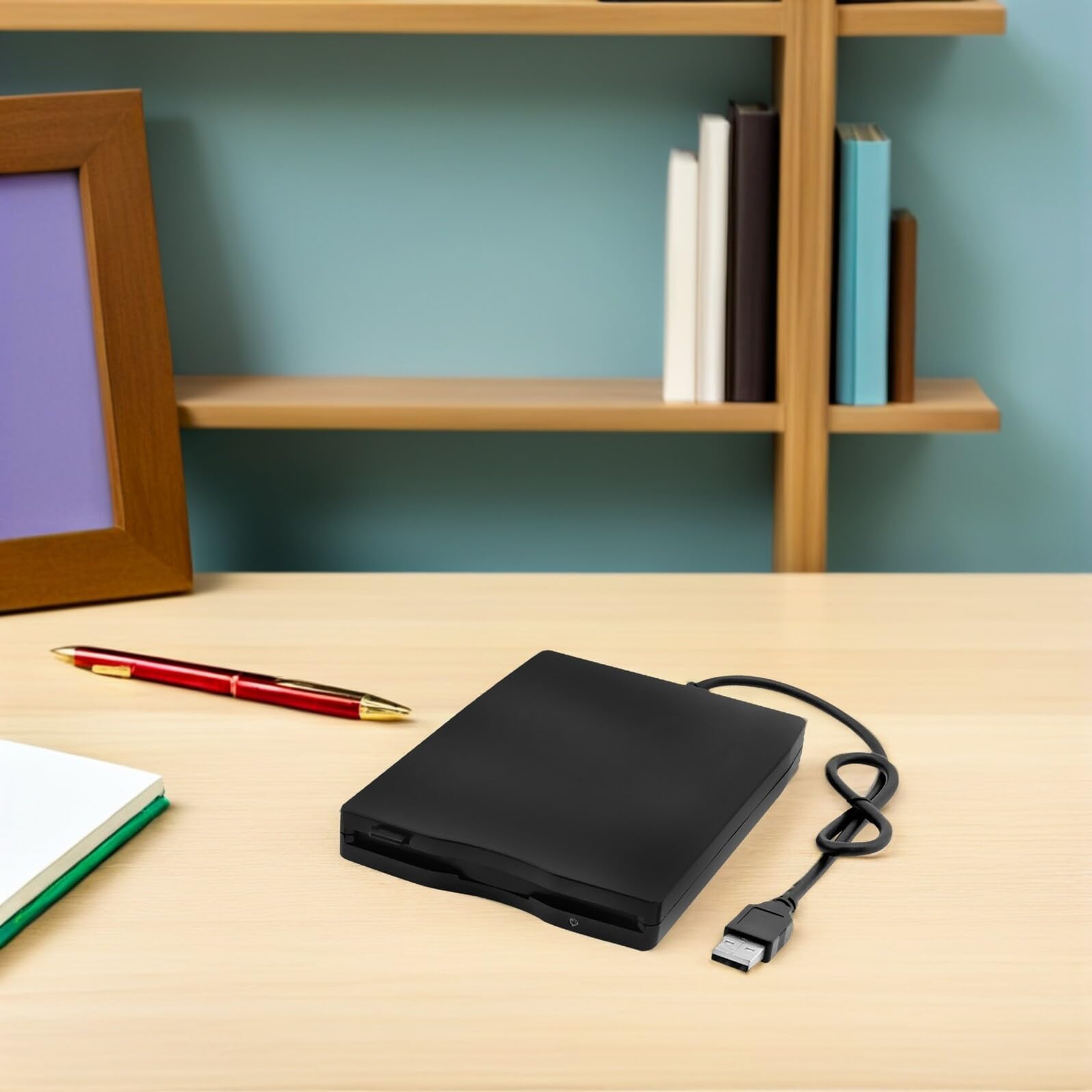 DOITOOL Unità Floppy Disk Esterna USB Portatile per Laptop Trasferimento Dati da Floppy Disk Compatibile con Sistemi Operativi Nero