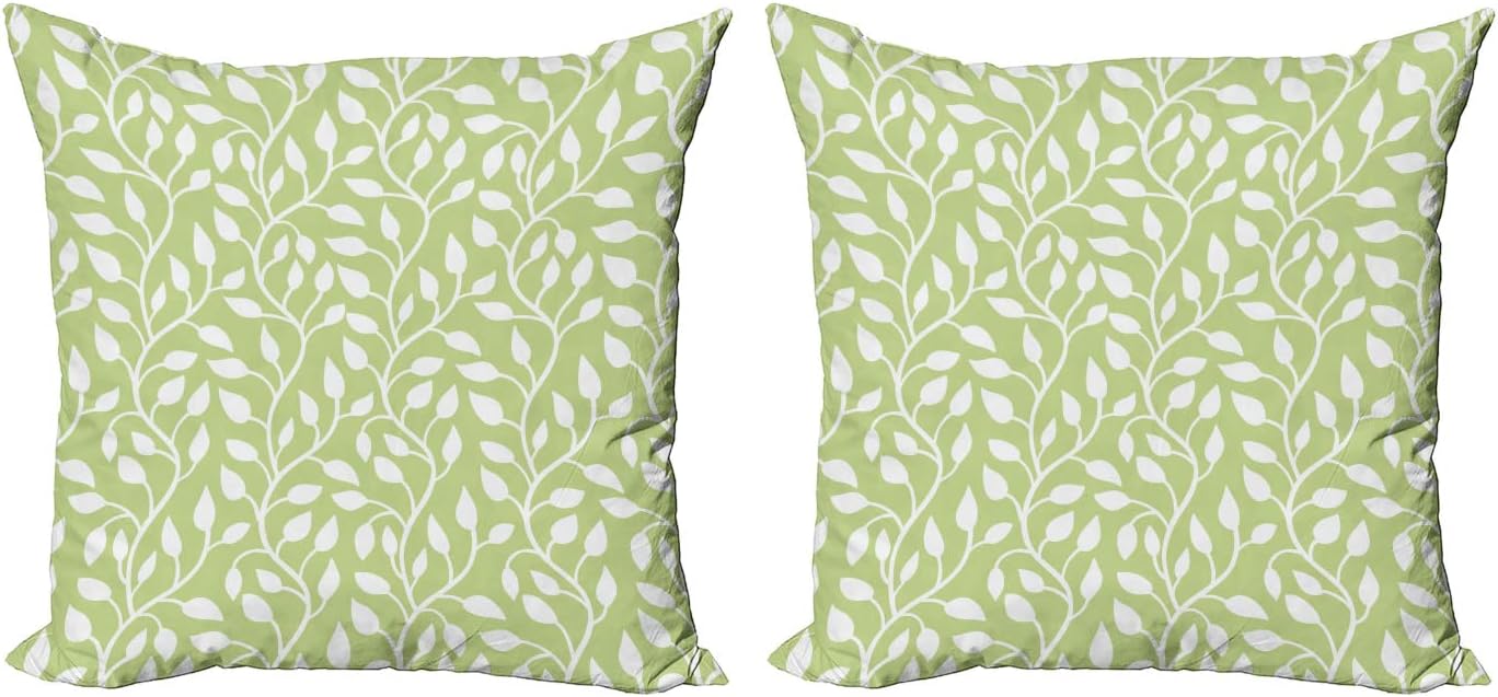 Lunarable Hearts Throw Pillow Cover Set of 2, Valentines Day Heart Pattern with Vibrant Colors and Numerous Sizes Love Adoration, Decorative Square Covers for Couch Bed & Sofa, 16"x16", Pink White