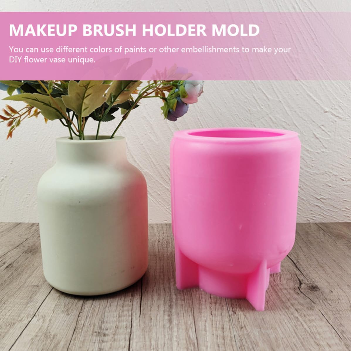 Molde de Silicona Redondo para Hacer Macetas y Porta Bolígrafos, Ligero y Fácil de Desmoldar, Adecuado para Manualidades en Casa y Proyectos DIY
