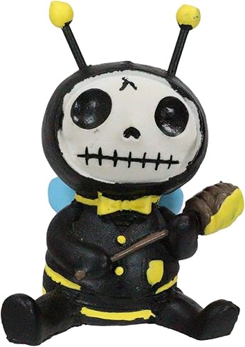 Miniatura 2 de Ebros Gift Furry Bones Buzz The Bumblebee - Esqueleto de abeja con pajarita, figura en miniatura de 3 pulgadas de alto, lindo monstruo de calavera
