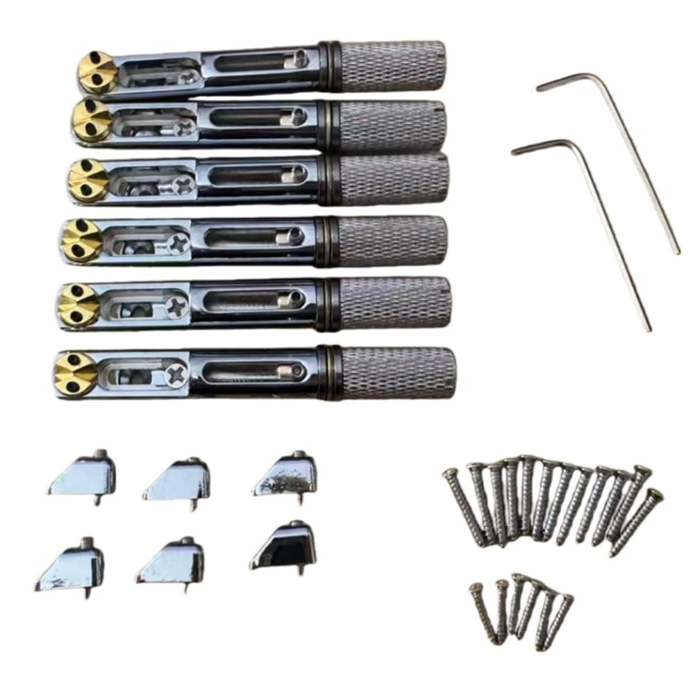 Kit di Ponte Testa A Ventola In Fisso per Chitarra Elettrica A 6 Corde