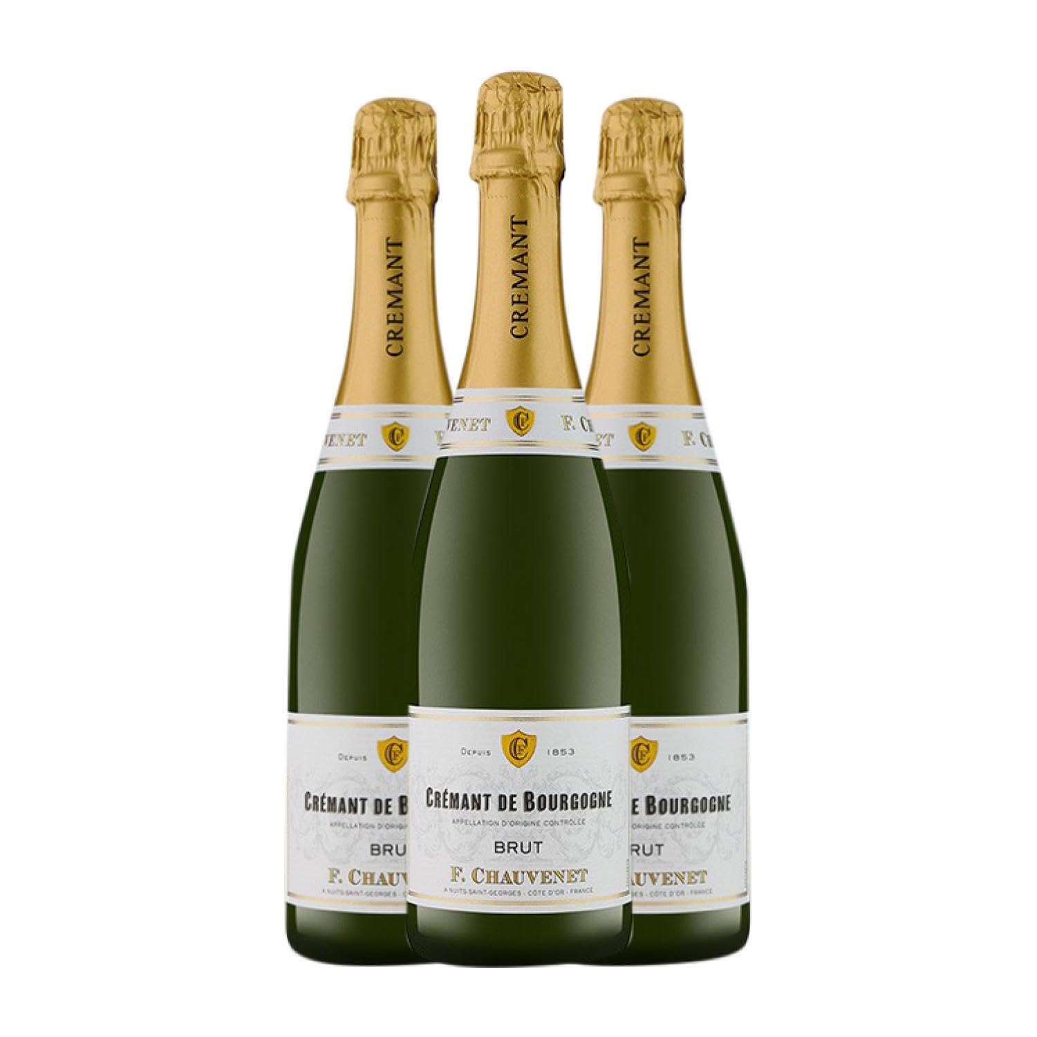 Francoise Chauvenet Brut Crémant de Bourgogne 75 cl Espumoso blanco (Caja de 3 Botellas de 75 cl)