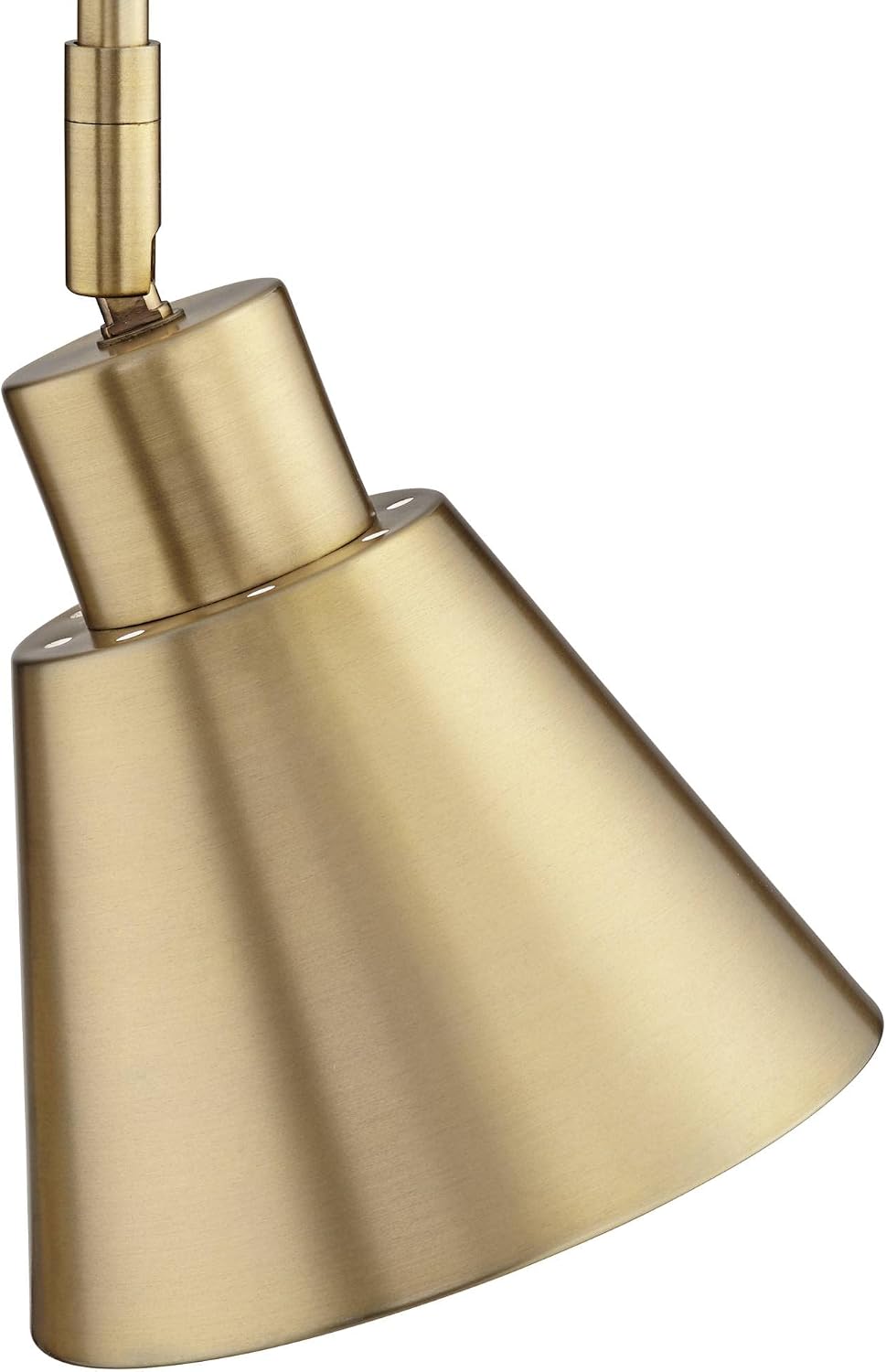 360 Lighting Marybel Modern Adjustable Downlight Swing Arm Wall Lamp Antique Brass Metal Plug-in Light Fixture Cone Shade for Bedroom Bedside House Reading Living Room Home Hallway Dining
