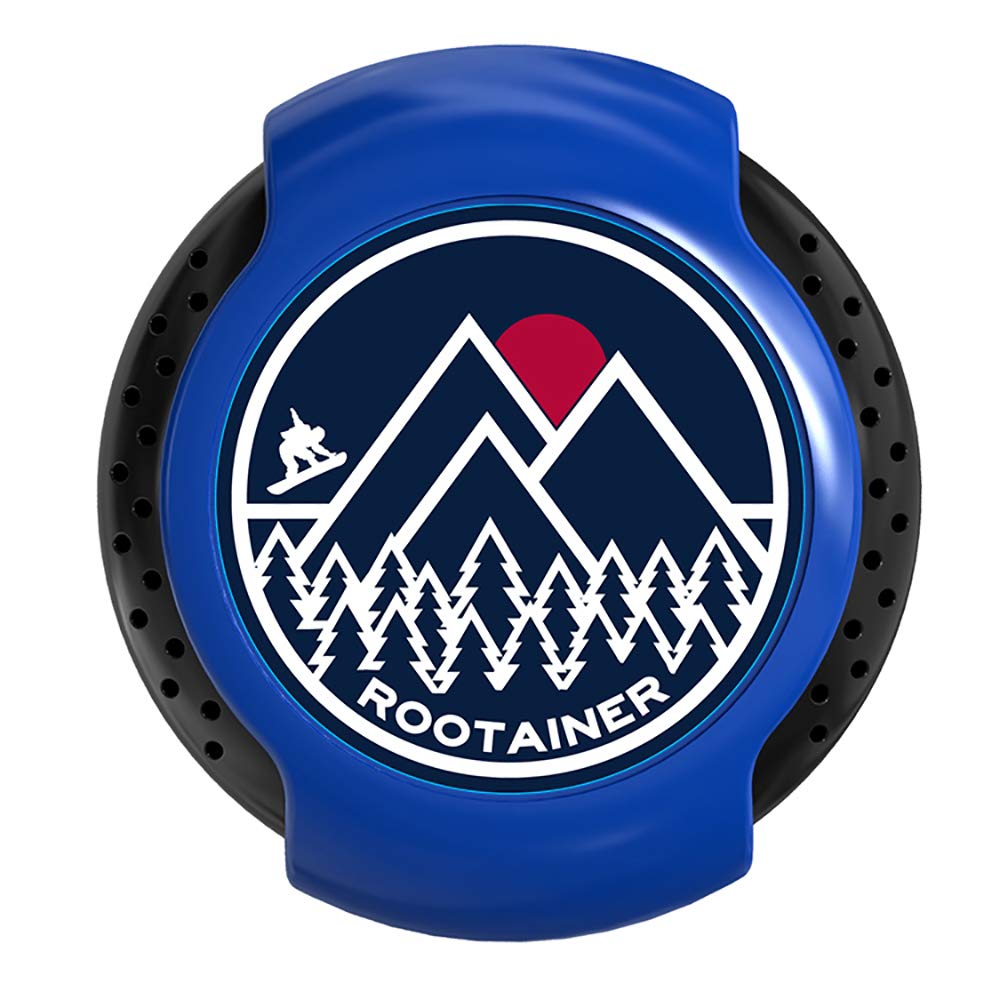 RooTainer – Premium Retainer Case with Clip – Cool Rugged Holder for Retainers, Mouth Guard or Invisalign – Kids & Adults – Safe & BPA Free with Vent Holes – Made in USA (Blue, Mountain)