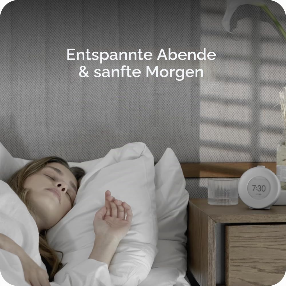 mudita Sunrise Alarm Clock E Ink Screen – „Harmony 2” Wecker Digital mit Bildschirm ohne Lichtemission, 17 Melodien, Entspannung klingt Manager - Minimalistisches Design, Lange Akkulaufzeit - Grau