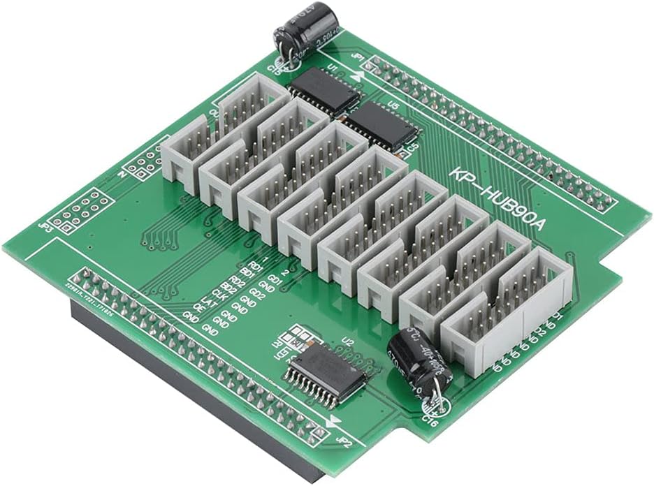 LED Display Controller Adapter Board with 8 Output Interfaces, HUB90A Model, Excellent Quality Drive Chip, FR4 V0 Glass PCB, Gold Plated Pins for