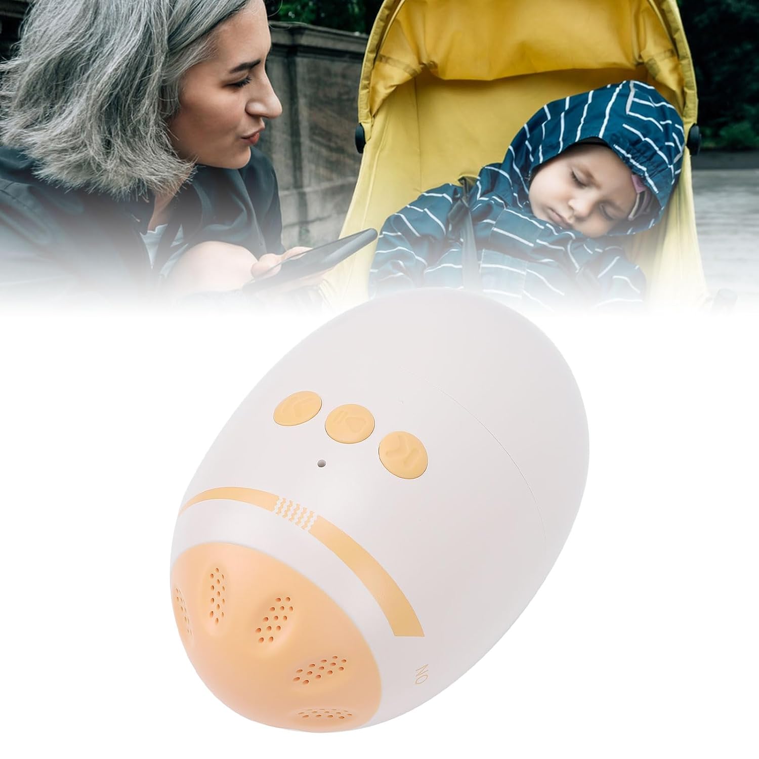 Zunate Baby Crib Rocker for Stroller, Portable Vibrating Baby Bouncer with Adjustable Speed, Gentle Rocking Motions Infant Sleep Soother for Travel, Universal Fit