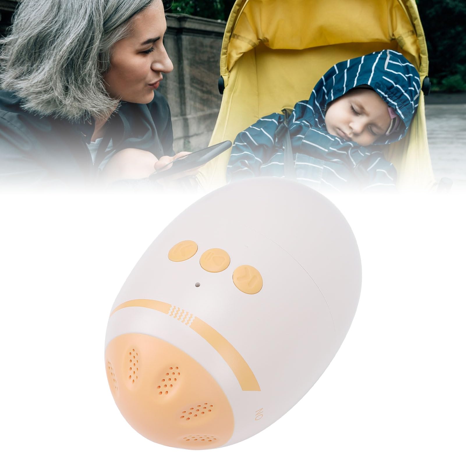 Generic Dondolo per Culla, Ciuccio Vibrante Delicato per Aiuti Al Sonno del Neonato, velocità Regolabile, Sdraietta Portatile per Passeggino Viaggio