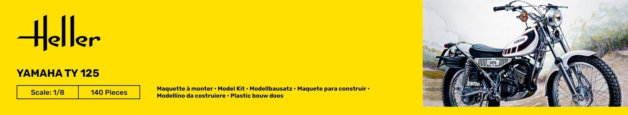 Amazon.com: HELLER JOUSTRA Motorcycle Model Kit Starter Kit TY 125