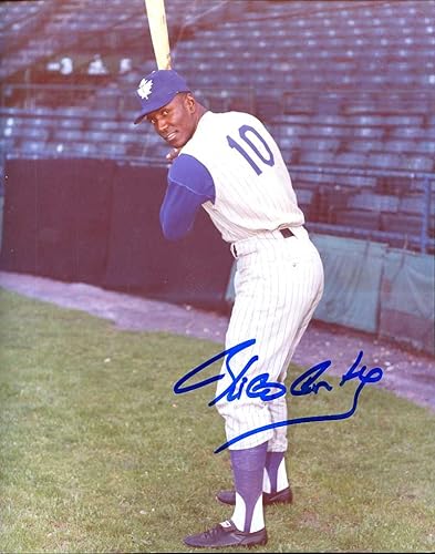 Rico Carty Autographed/Original Signed 8x10 Glossy Photo Showing Him w/the Toronto Maple Leafs of the International League
