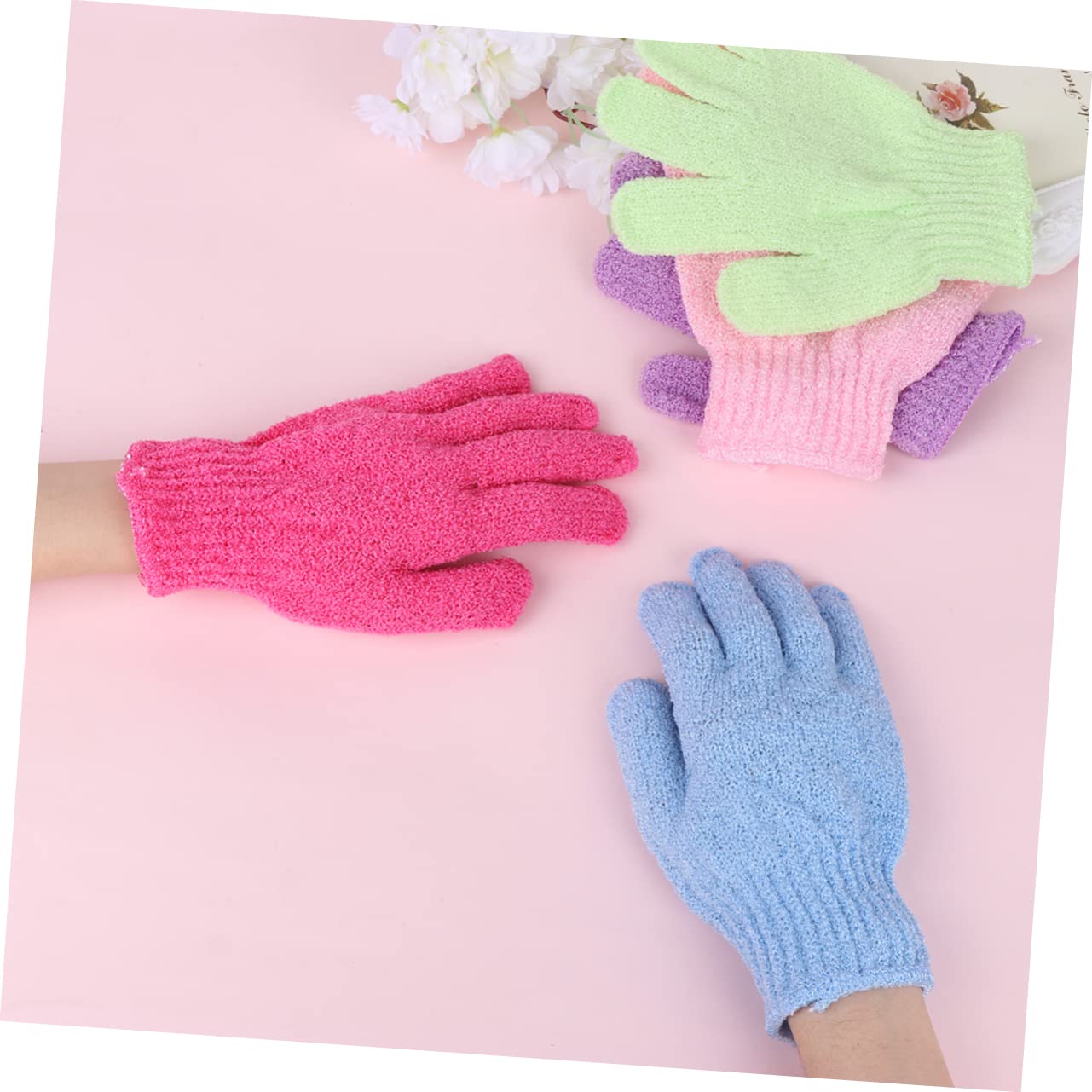 Baluue 30stücke Badehandschuhe für Peeling und Dusche Fünf-finger Körperpeeling und Rückenmassagehandschuh Strapazierfähige Duschhandtücher aus Hochwertigem Material