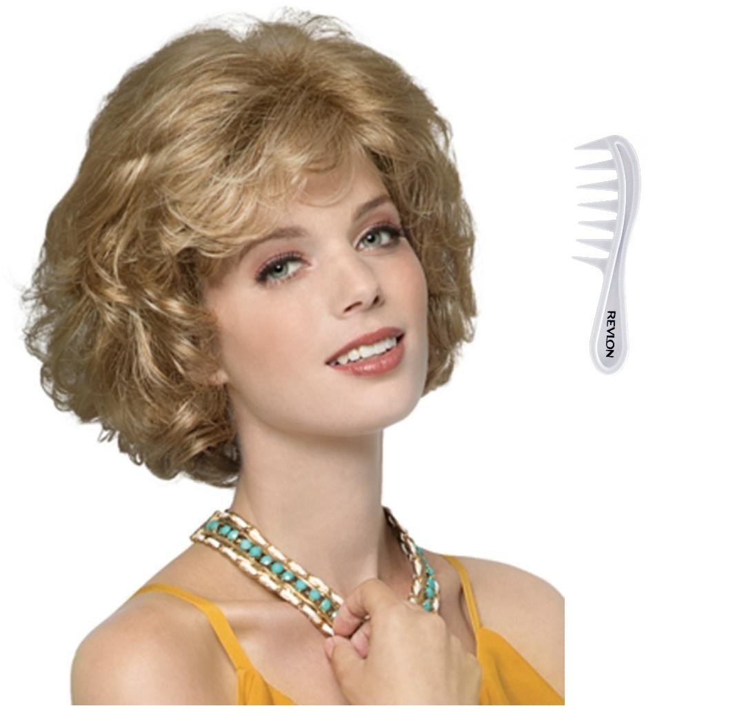 MARIAH Wig #1613 designed by Noriko for Rene of Paris, Bundle - 2 Items: Wig and Revlon Wig Lift Comb (Color Selected: SPRING HONEY)