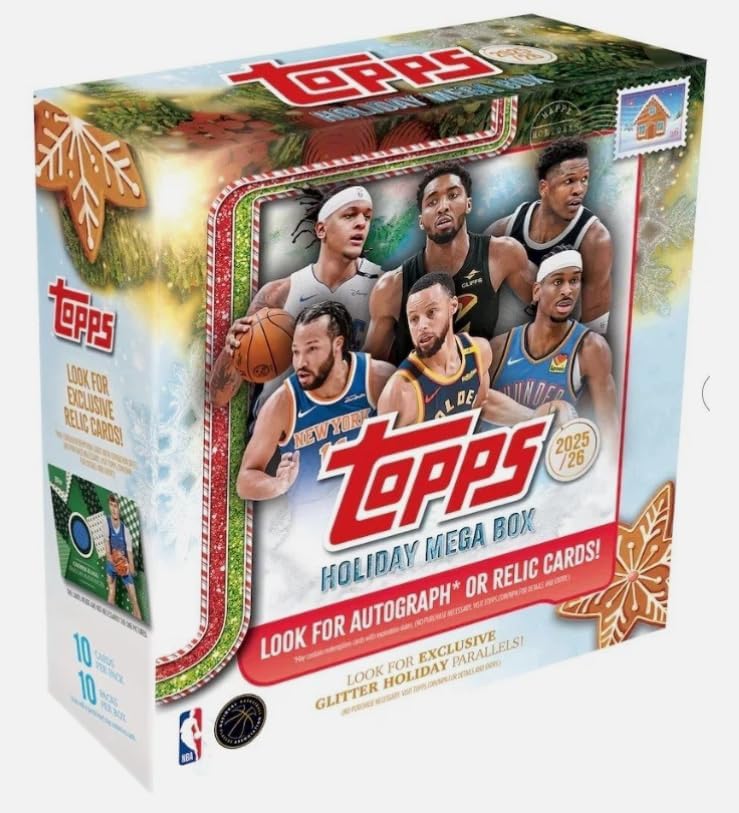 2025/26 Topps Basketball Holiday Sealed Mega Box (Look For Autograph Or Relic Cards)